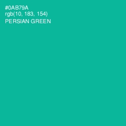 #0AB79A - Persian Green Color Image